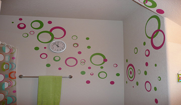 рисунки краской на стенах в ванной 
