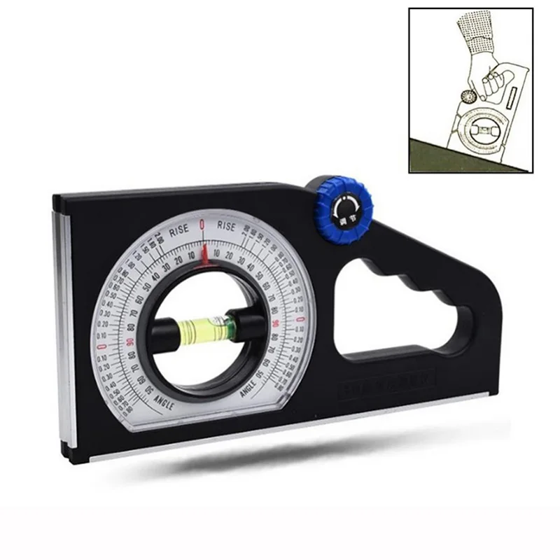 Multifunctional-Slope-Measuring-Instrum-Protractor-Horizontal-Angle-Ruler-With-Track-Magnetic-Protractor-Slope-Measure-Tool-HY09