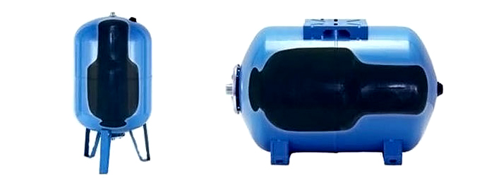 Гидроаккумулятор со сменной мембраной в разрезе
