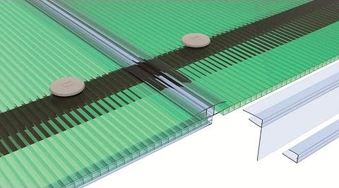 Профили для поликарбоната: стыковочный, пристенный, торцевой