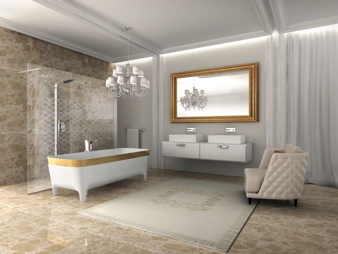 Teuco Accademia Limited Edition Oro collection bathtub, made from Duralight®.