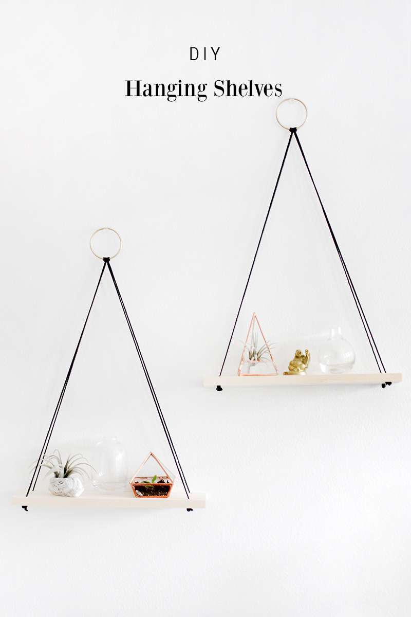 DIY Hanging Shelves Easy