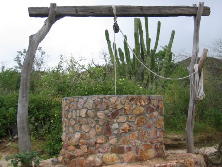 Hand dug well, equipped with safety wall