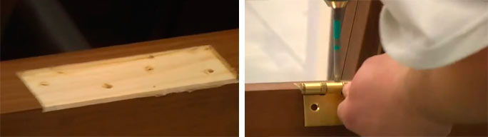 Дверная коробка своими руками - установка петель