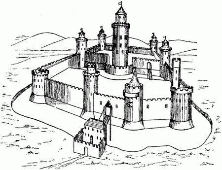 оборона рыцарского замка в средневековье