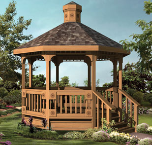 freestanding wood gazebo design