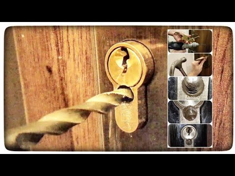 Jak rozwiercić wkładkę zamka w drzwiach? awaryjne otwieranie drzwi - tutorial poradnik manual