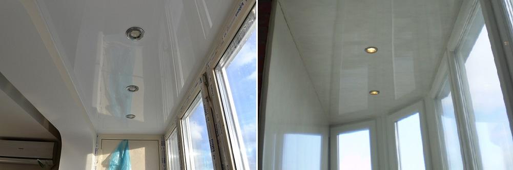 Натяжные потолочные покрытия не только идеально впишутся в пространство балкона, но и позволят визуально его увеличить