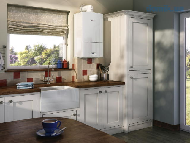 маленькая кухня дизайн фото 9 кв м с холодильником с котлом 3