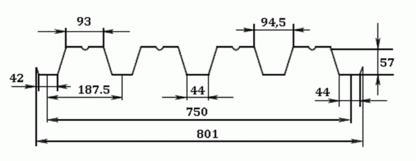 Профнастил Н57-750 