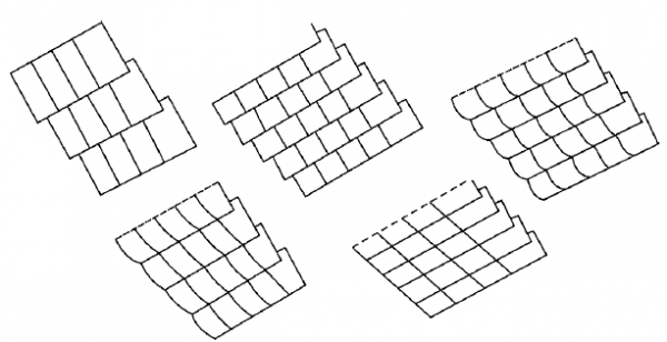 Схема укладки плиток немецким способом