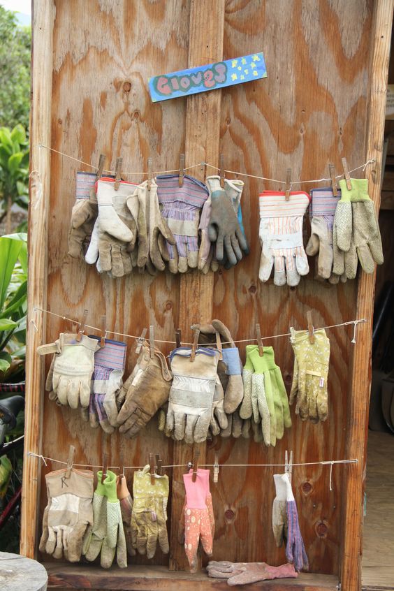 gloved clothesline ideas