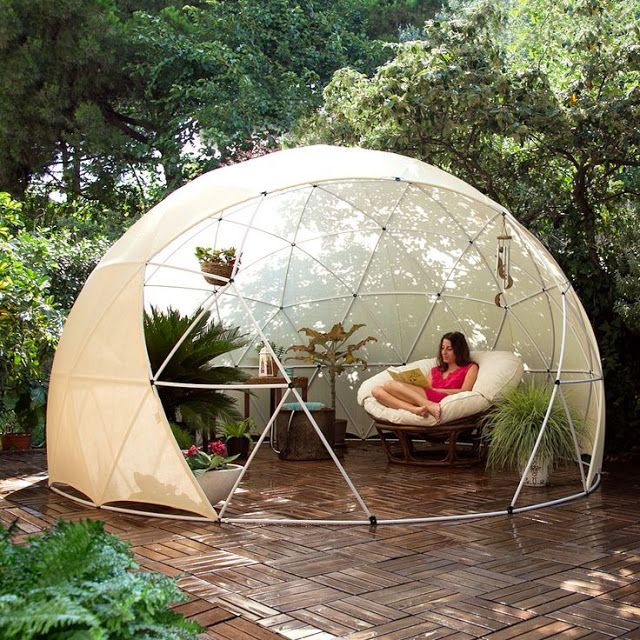 wooden geodesic dome