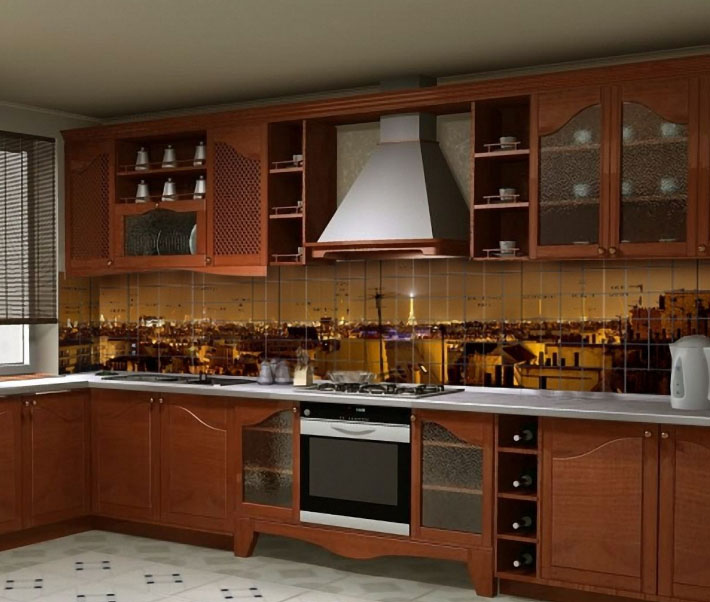Фотопанно превращает кухню в дизайнерское помещение