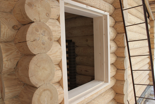 Окосячка под пластиковые окна в деревянном доме