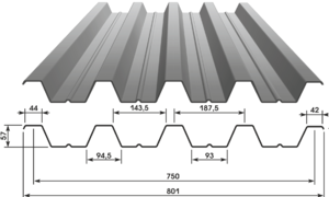 Профнастил Н57-750