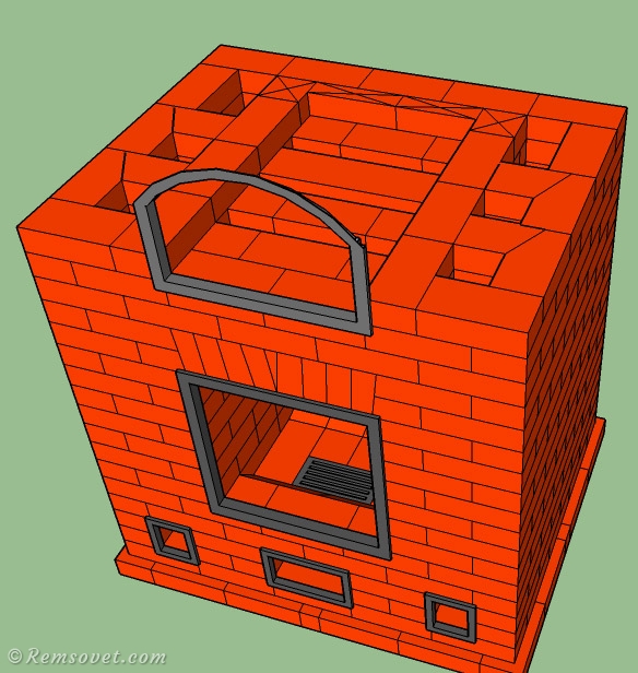 Печь своими руками: порядовка - 18-й ряд