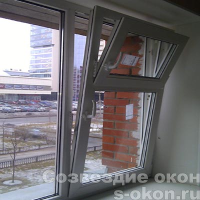 Пример окна с форточкой