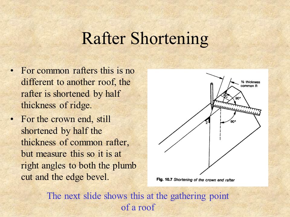 The next slide shows this at the gathering point of a roof