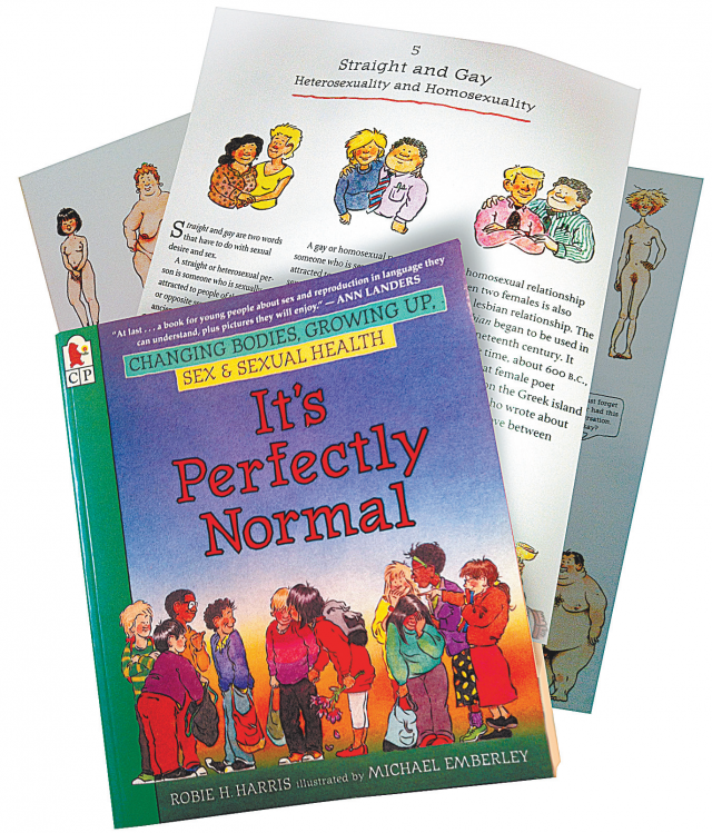 В США книга под названием Это абсолютно нормально рекомендована для чтения в 4-м классе. На одной из страниц рассказывается о том, что это нормально - быть геем или лесбиянкой