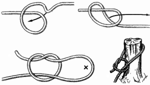 Как правильно затянуть узел петли