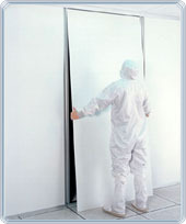 installing cleanroom wall panel