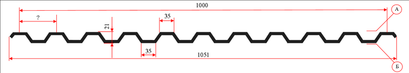 Профнастил НС21