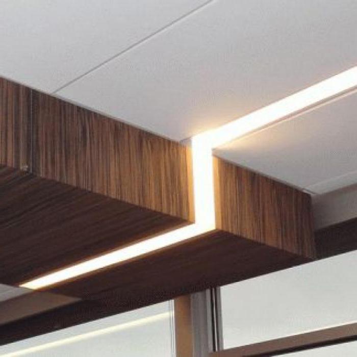  монтаж светодиодной ленты под натяжной потолок